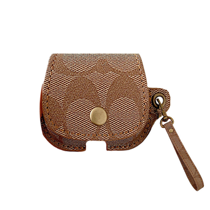 Coach de couro AirPods Pro Case Brown-CC231215