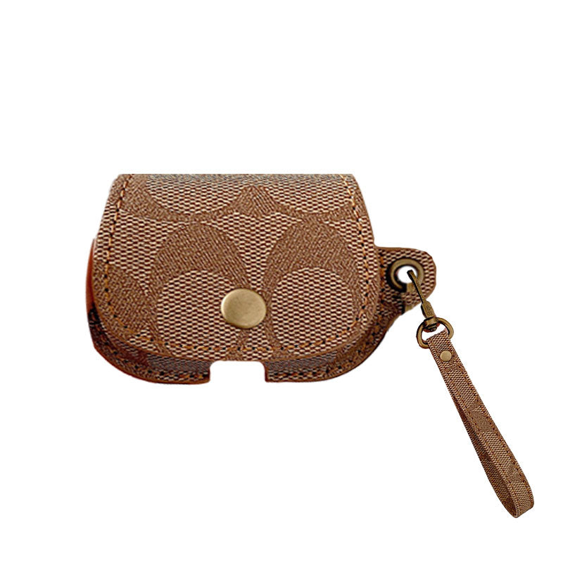 Coach de couro AirPods Pro Case Brown-CC231215