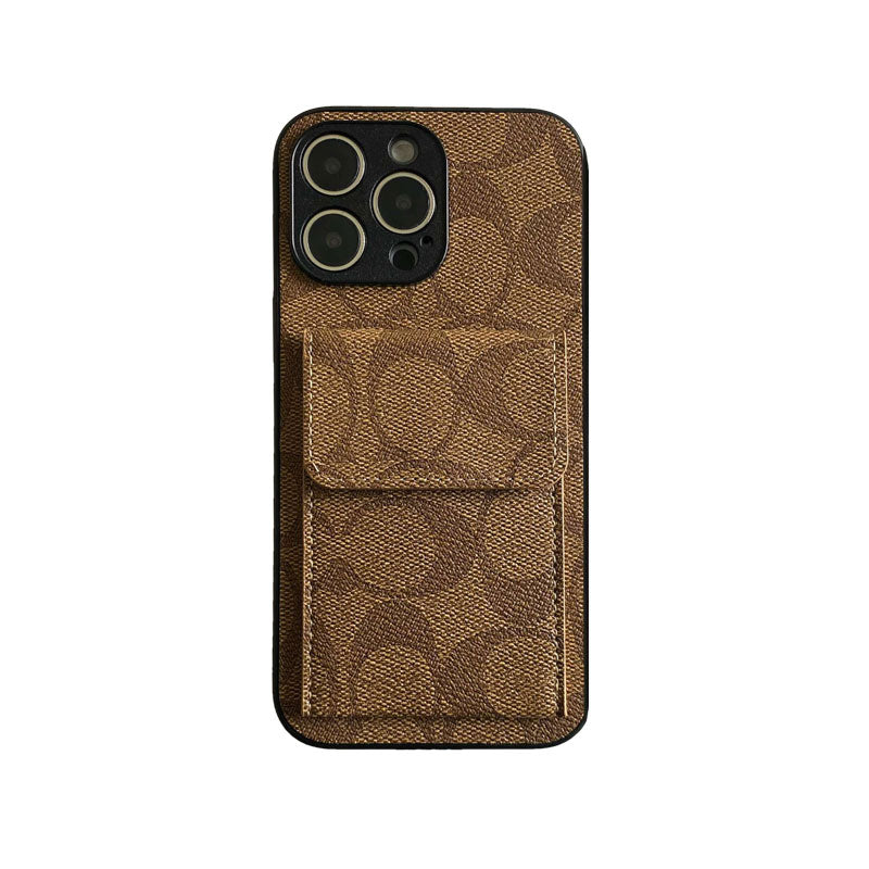 Coach iPhone Case With Wallet Dark Brown-HP240513