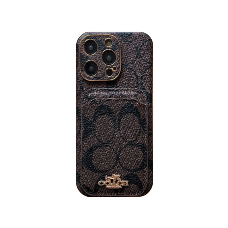 Coach iPhone Case With Card Holder Black -KB241651