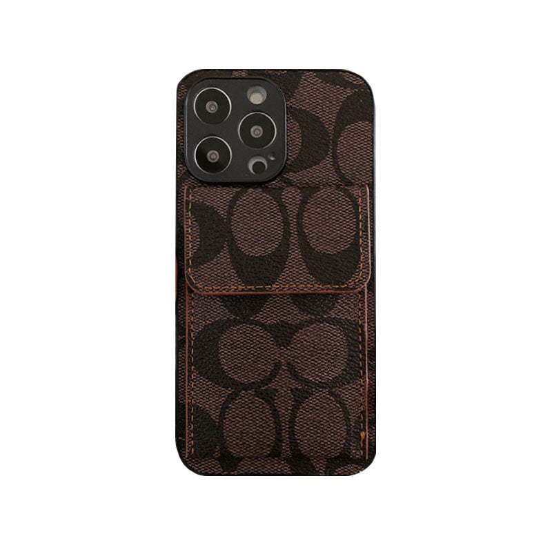 Coach iPhone Case With Wallet Light Brown-HP240513