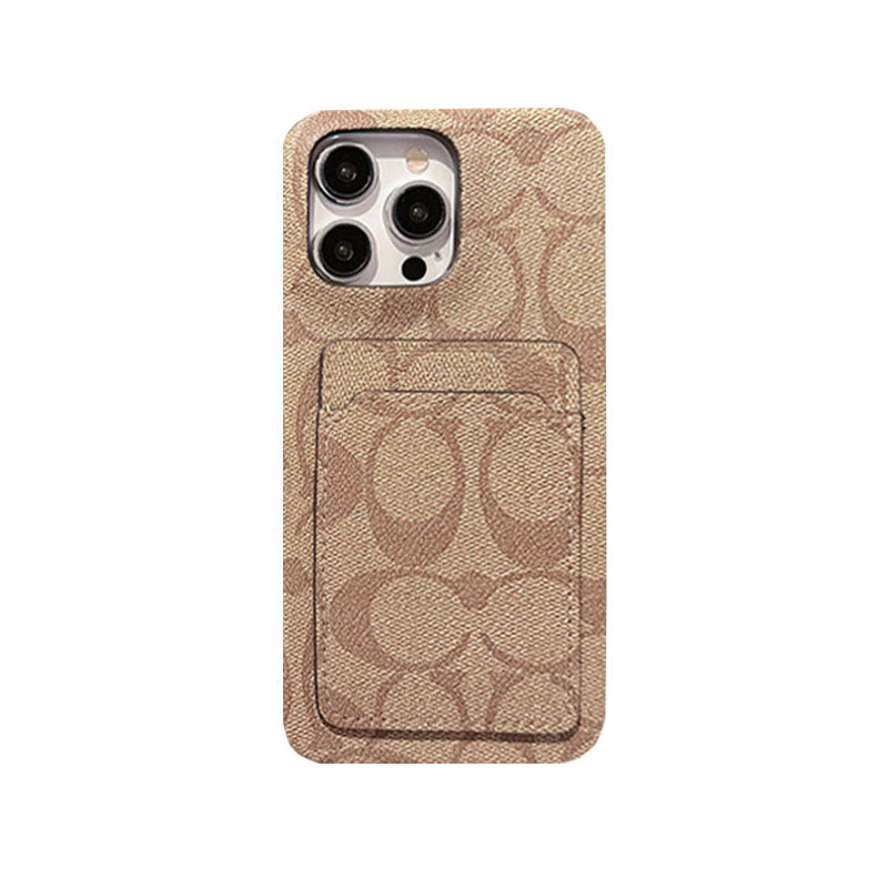 Classic Coach iPhone Case With Card Holder White -JQB240330