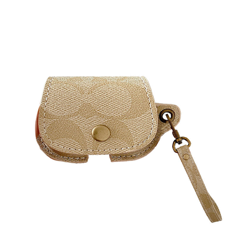 Coach de couro AirPods Pro Case Brown-CC231215