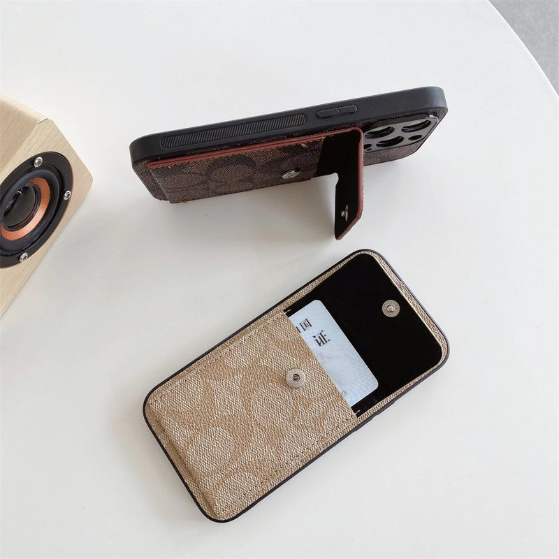 Coach iPhone Case With Wallet Coffee-HP240513