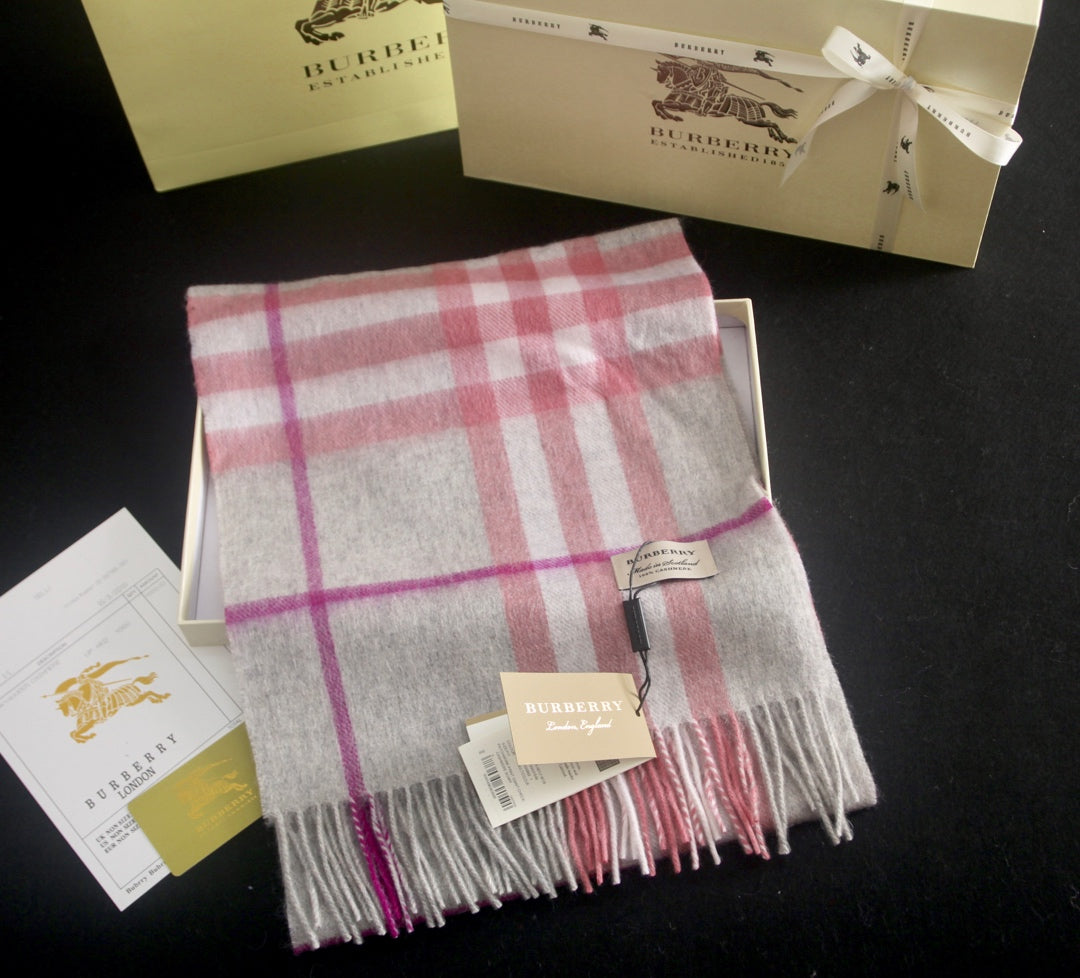 Classic Multi-Color Check Cashmere Scarf mysite