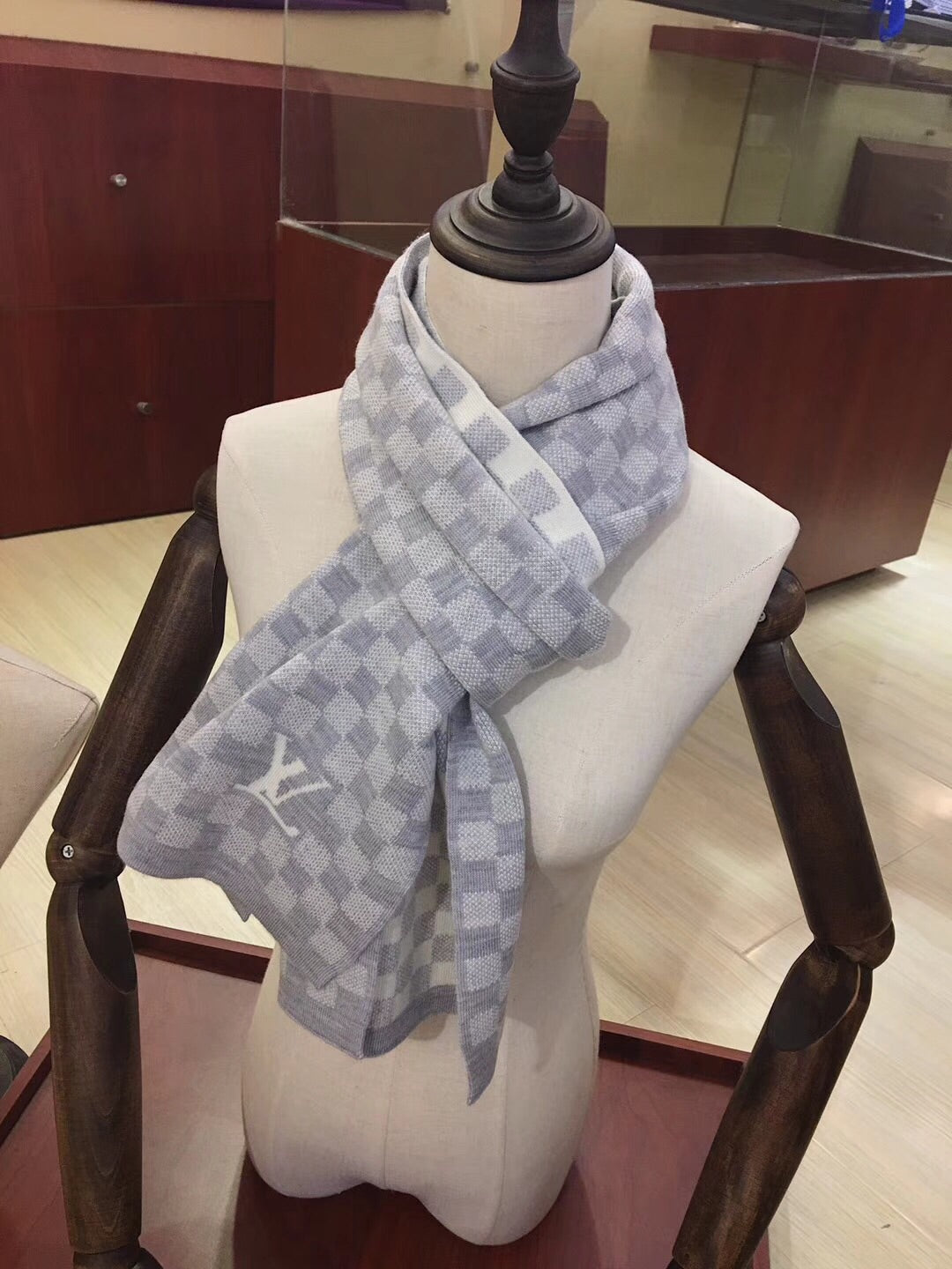 Checkerboard 100% cashmere scarf mysite