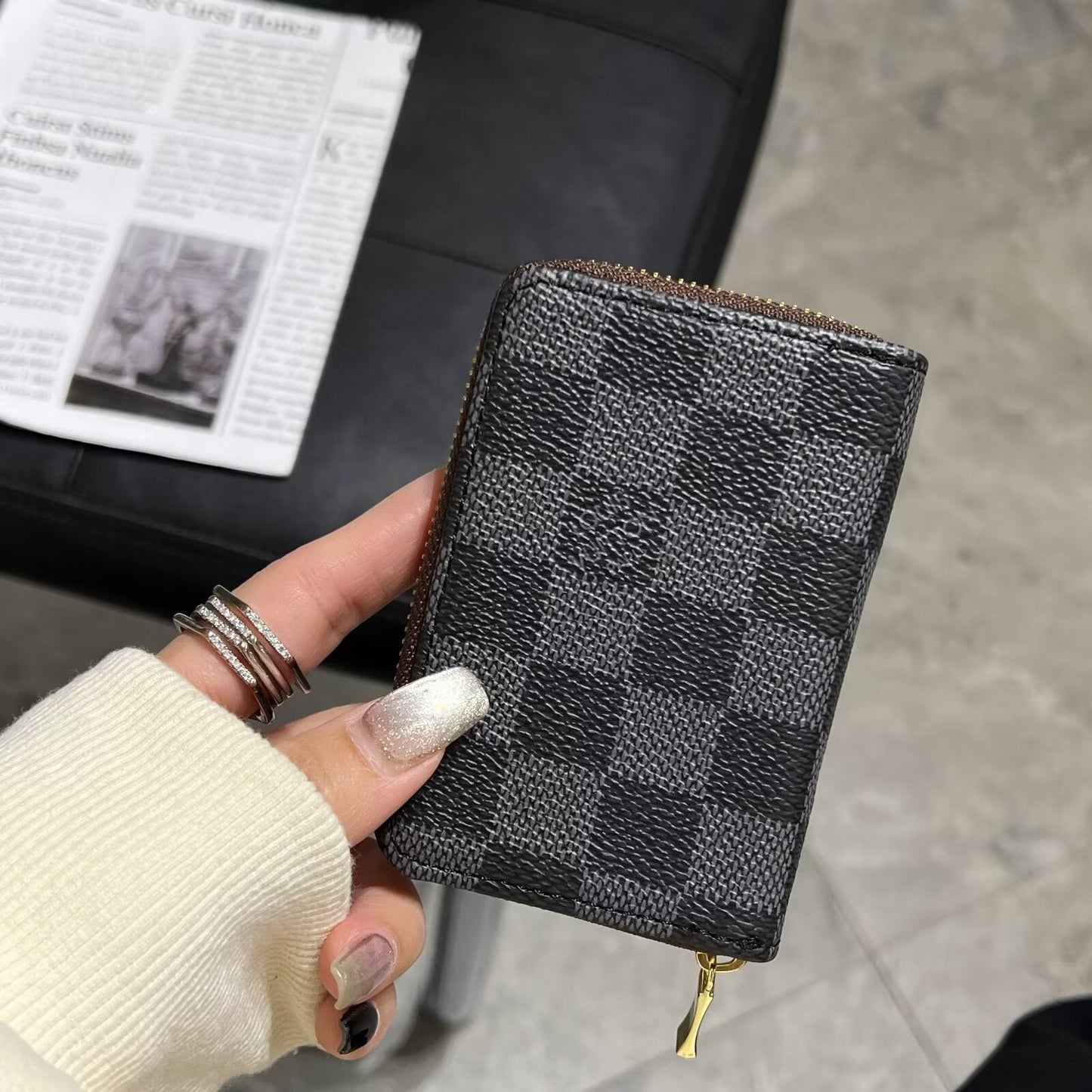 Collezione del portafoglio con cerniera monogramma di lusso - LV, GG e BBR