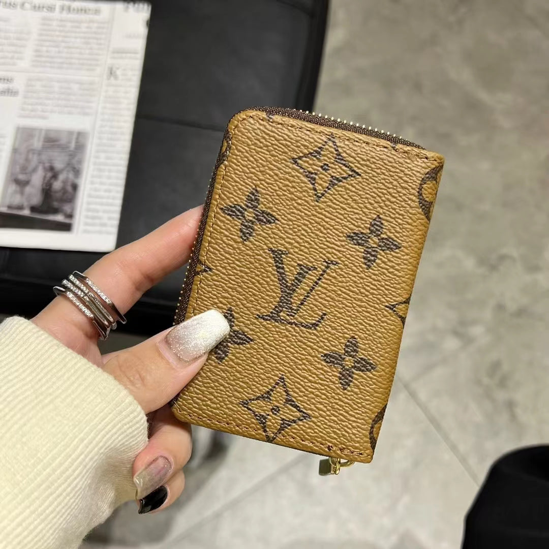 Collezione del portafoglio con cerniera monogramma di lusso - LV, GG e BBR