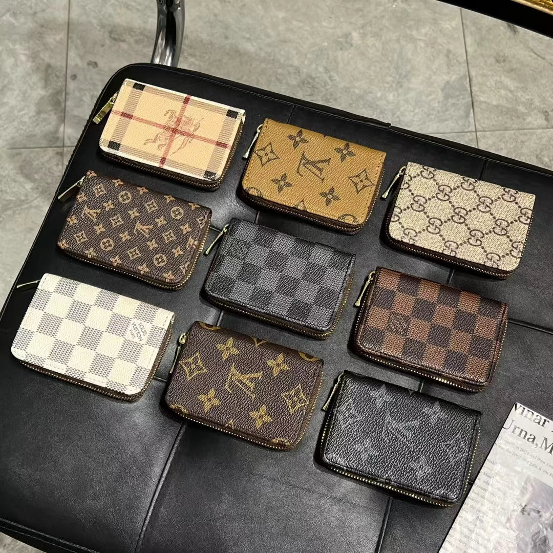 Collezione del portafoglio con cerniera monogramma di lusso - LV, GG e BBR