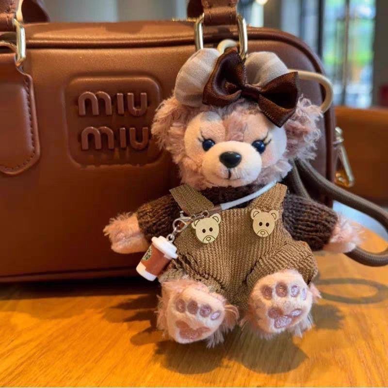 Edizzjoni Limitata Sherry May Plush Keychain - Luxe Teddy Bear Bag Charm għal Handbags Disinjatur