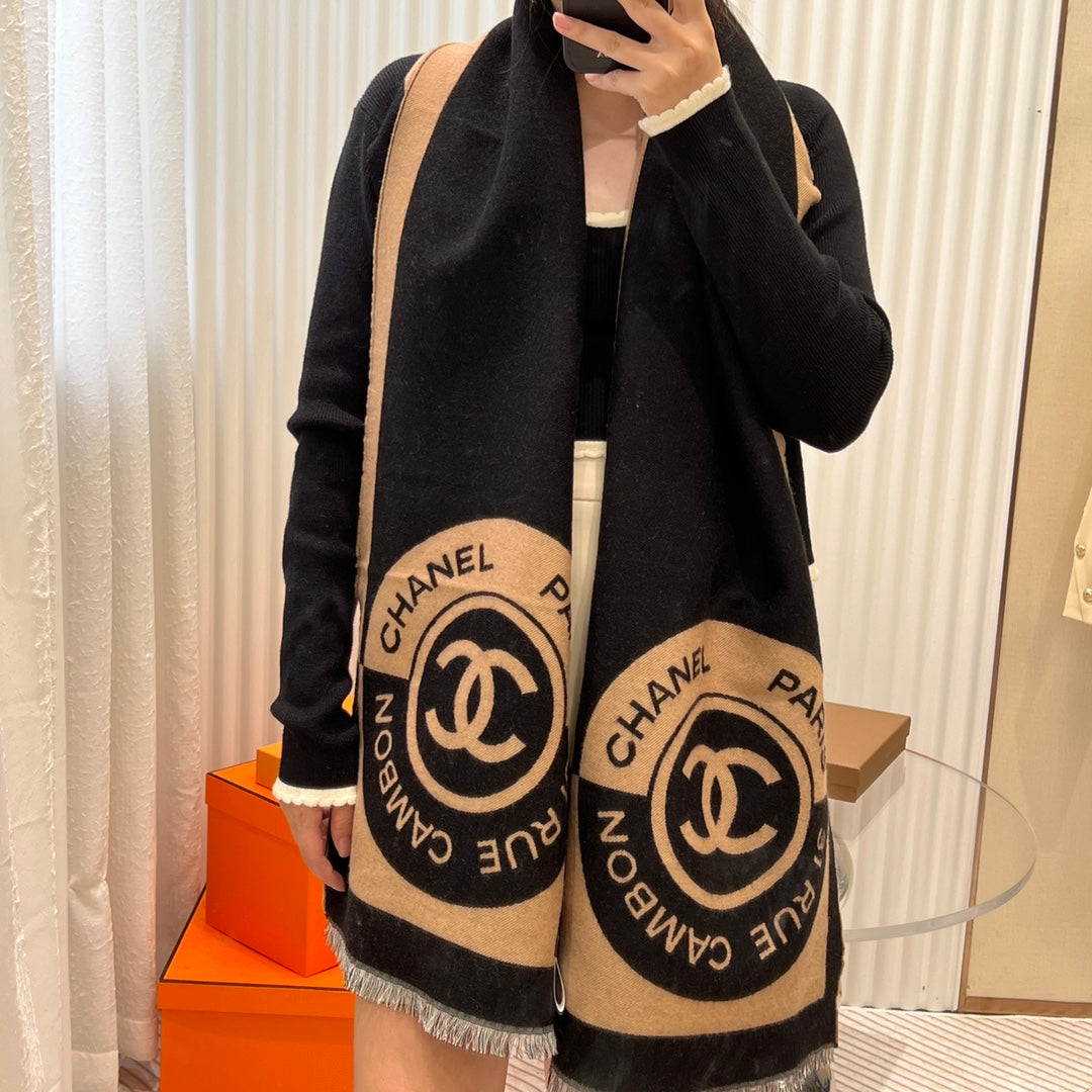 Elegant Water Ripple Cashmere Scarf Shawl mysite