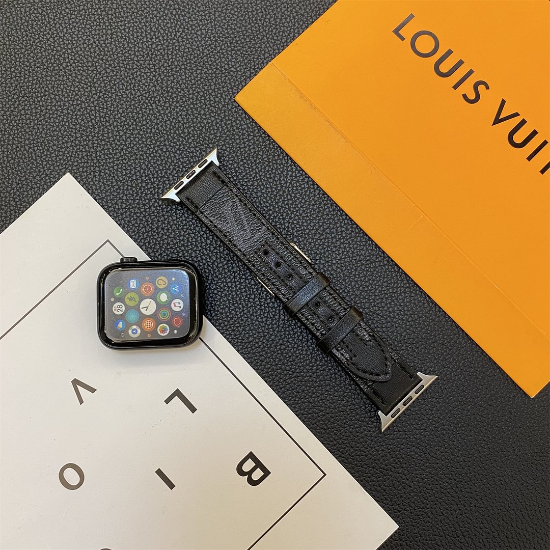 Apple Watch -band stikselmonogram leer