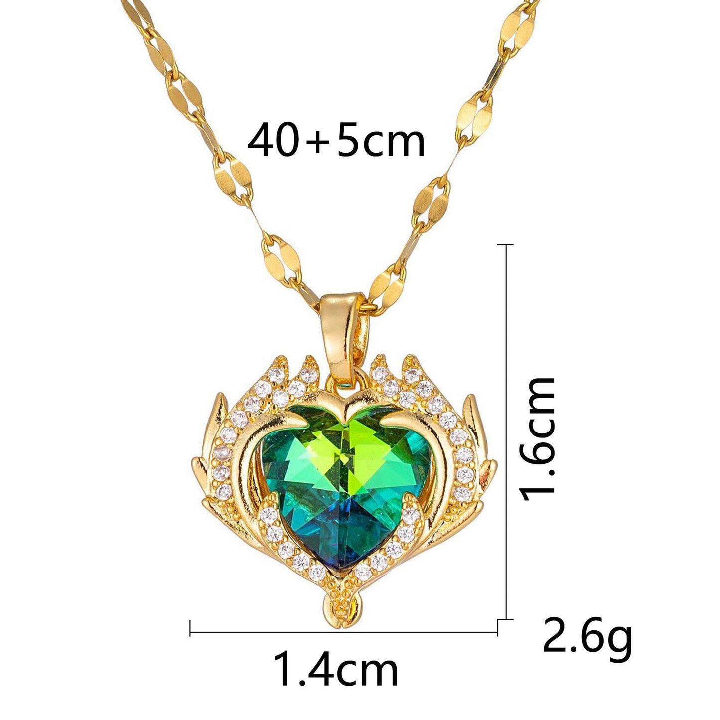 Ġiżirana tal-Pendent tal-Qalb Aħmar Franċiż Franċiż - Glamour Dainty b'Aċċessorji Rhinestones Sħiħ