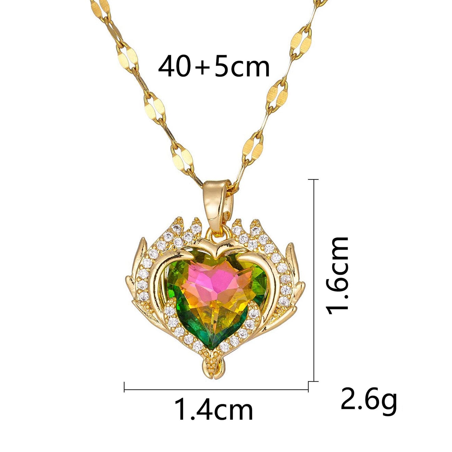 Ġiżirana tal-Pendent tal-Qalb Aħmar Franċiż Franċiż - Glamour Dainty b'Aċċessorji Rhinestones Sħiħ