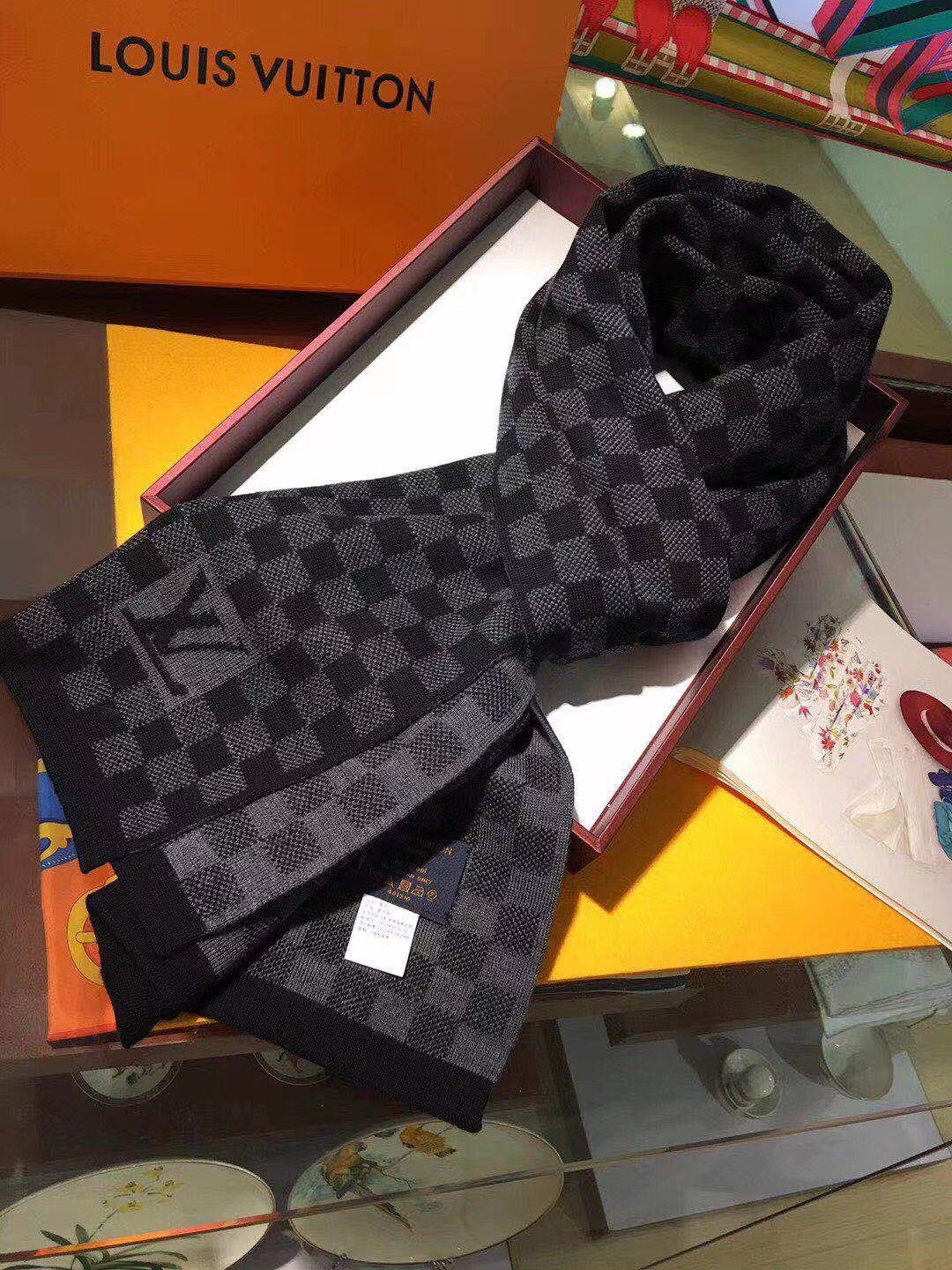 Classic Checkerboard Wool Warm Scarf mysite