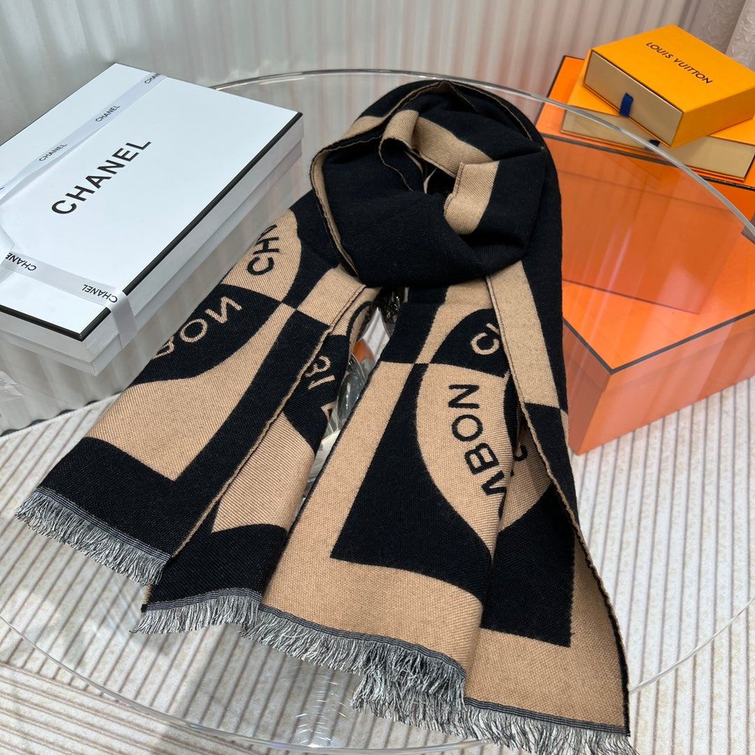 Elegant Water Ripple Cashmere Scarf Shawl mysite