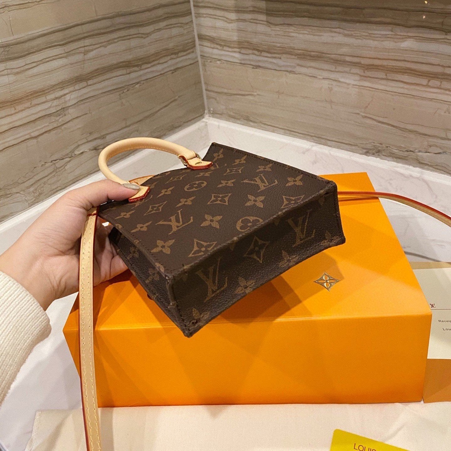Brown Mini Tote Bag