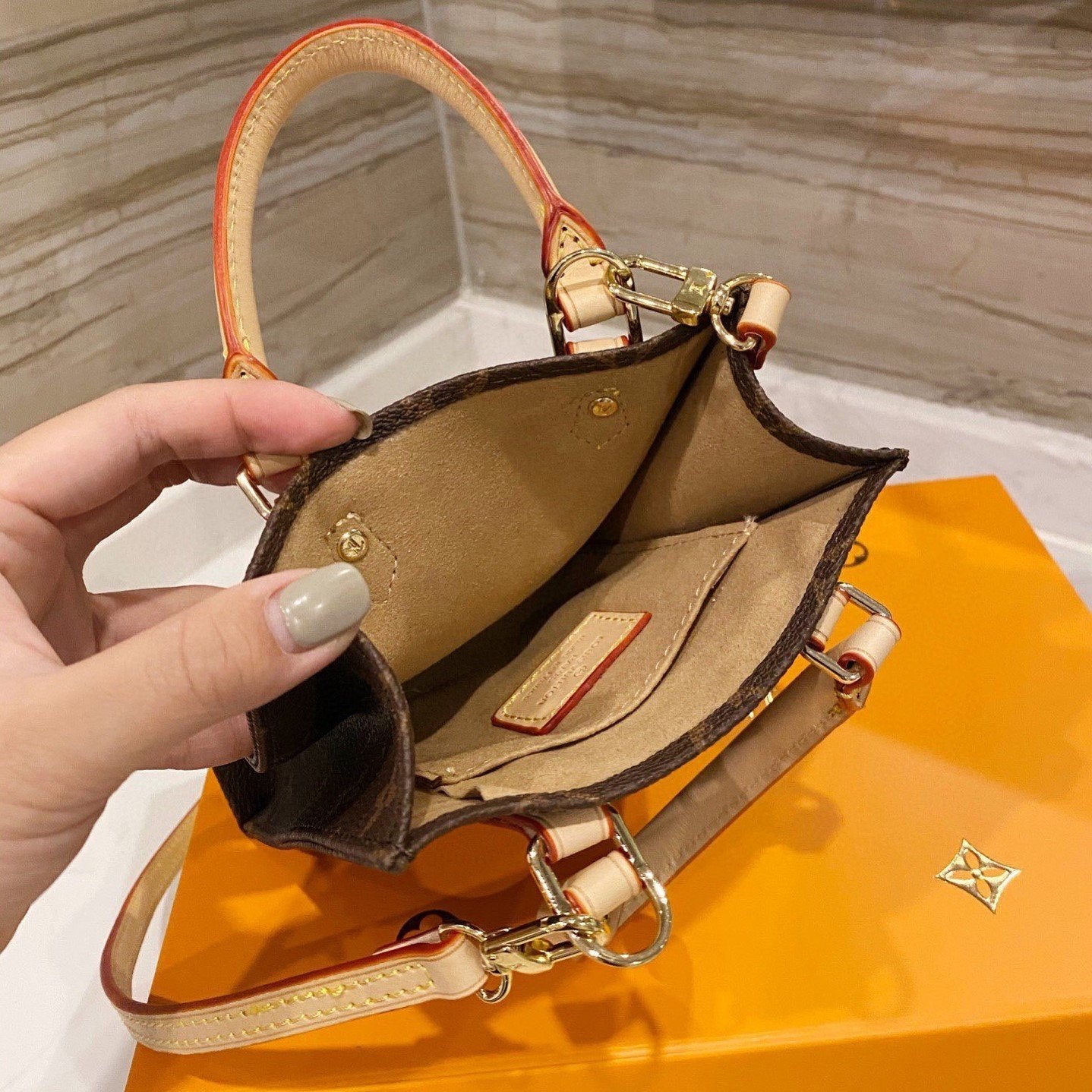 Brown Mini Tote Bag