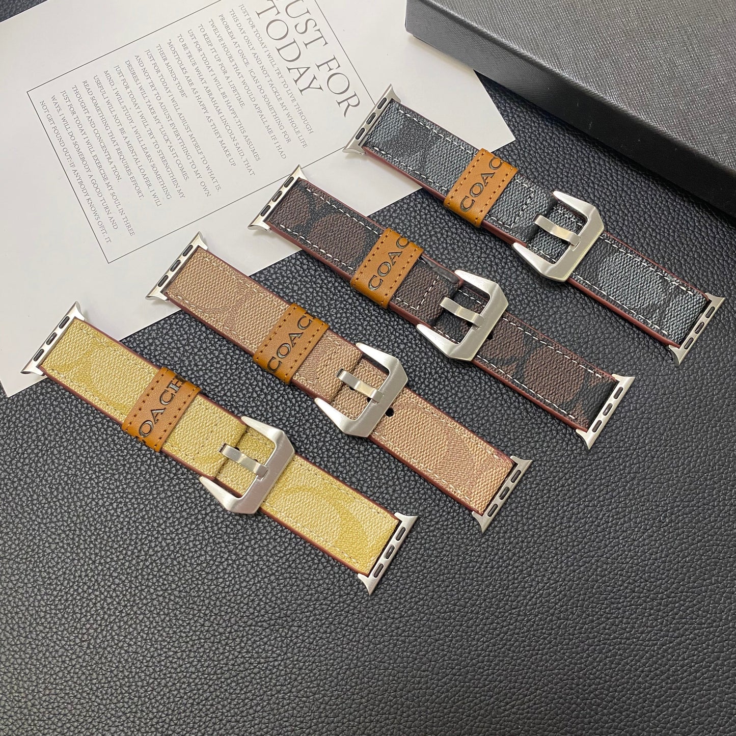 Lædertræner Apple Watch Band lysebrun-YHK244221710