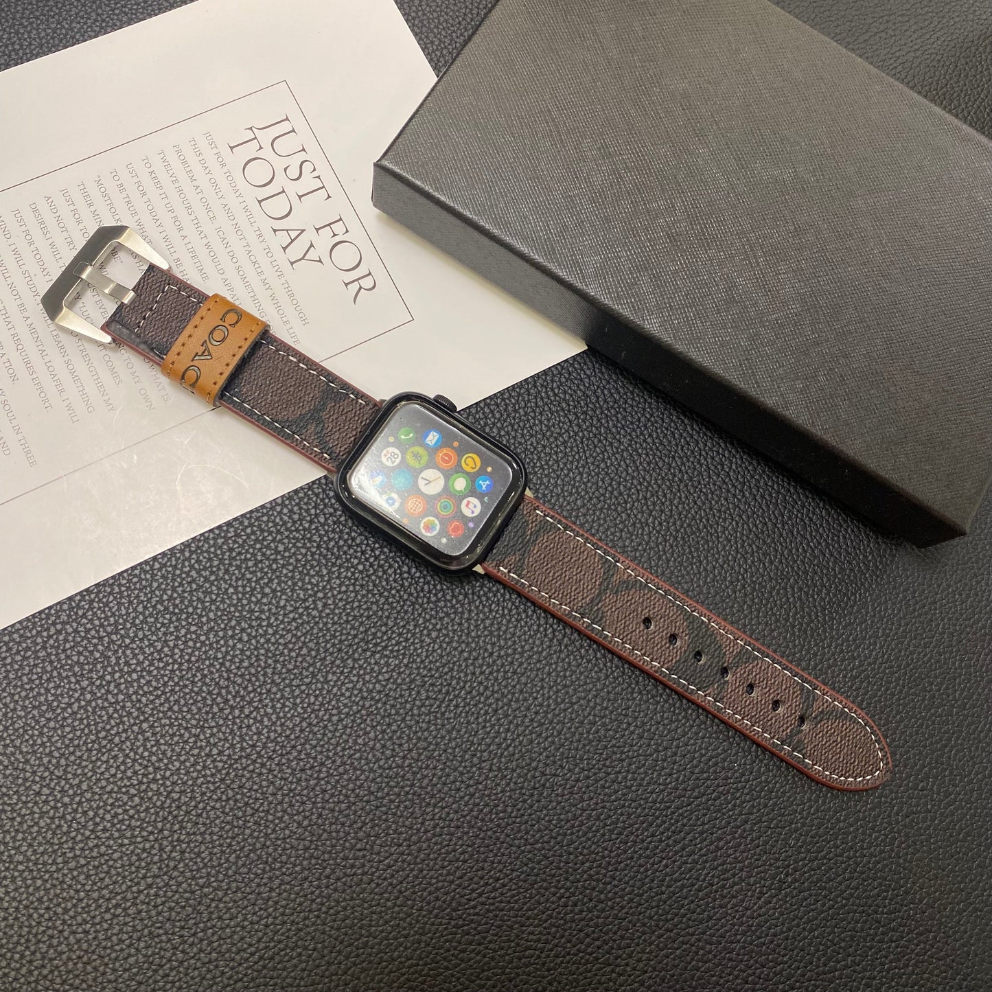 Lædertræner Apple Watch Band Mark Brown-YHK244221710