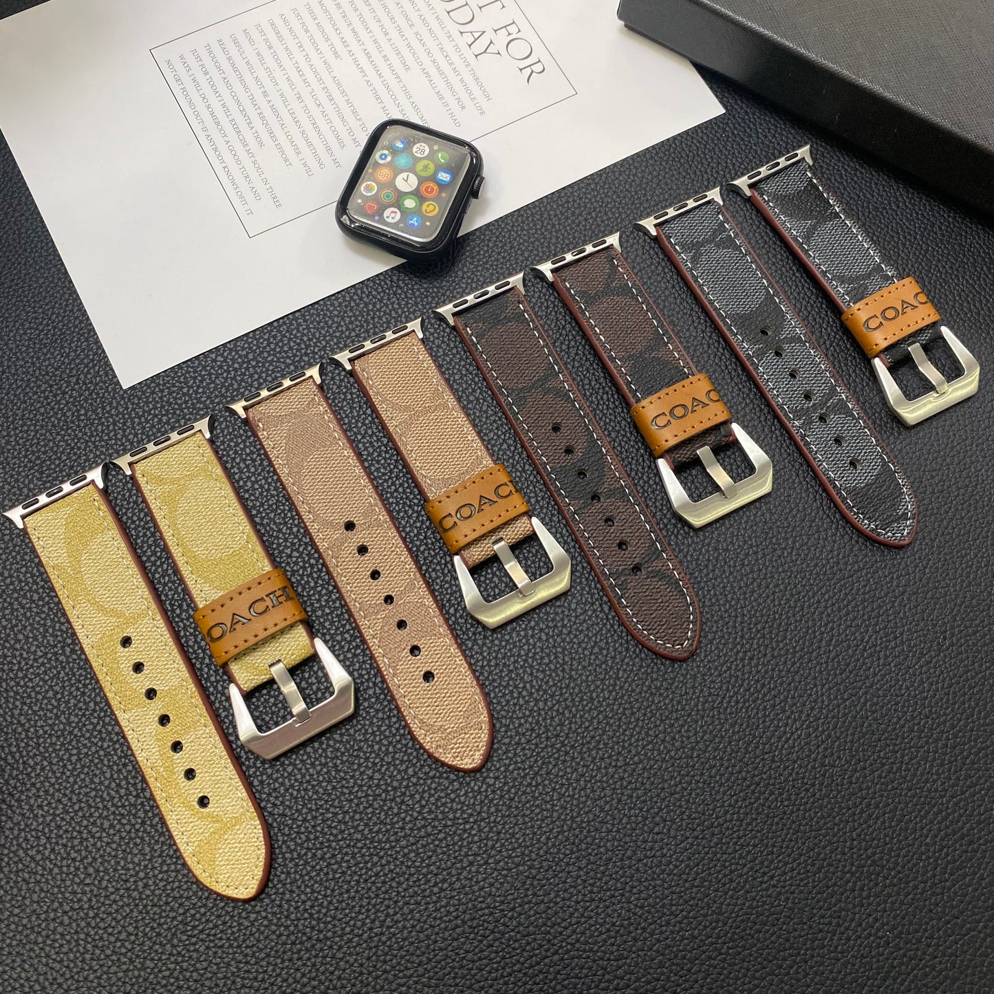 Δερμάτινος προπονητής Apple Watch Band Coffee-YHK244221710