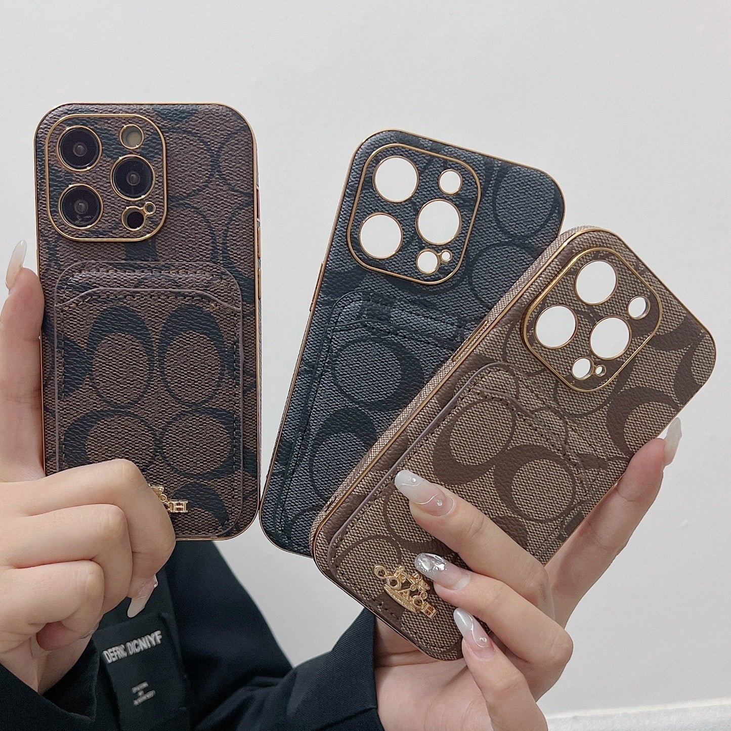 Coach iPhone Case With Card Holder Black -KB241651