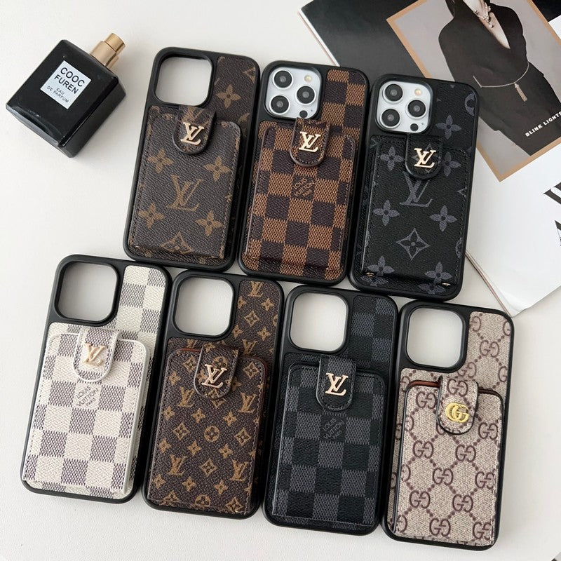 Lou Black & White Card Bag iPhone Case