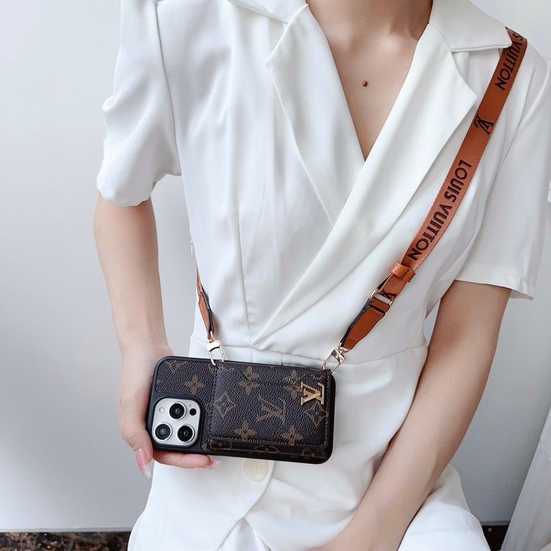 Lou Side Card Bag Crossbody Chain iPhone Case