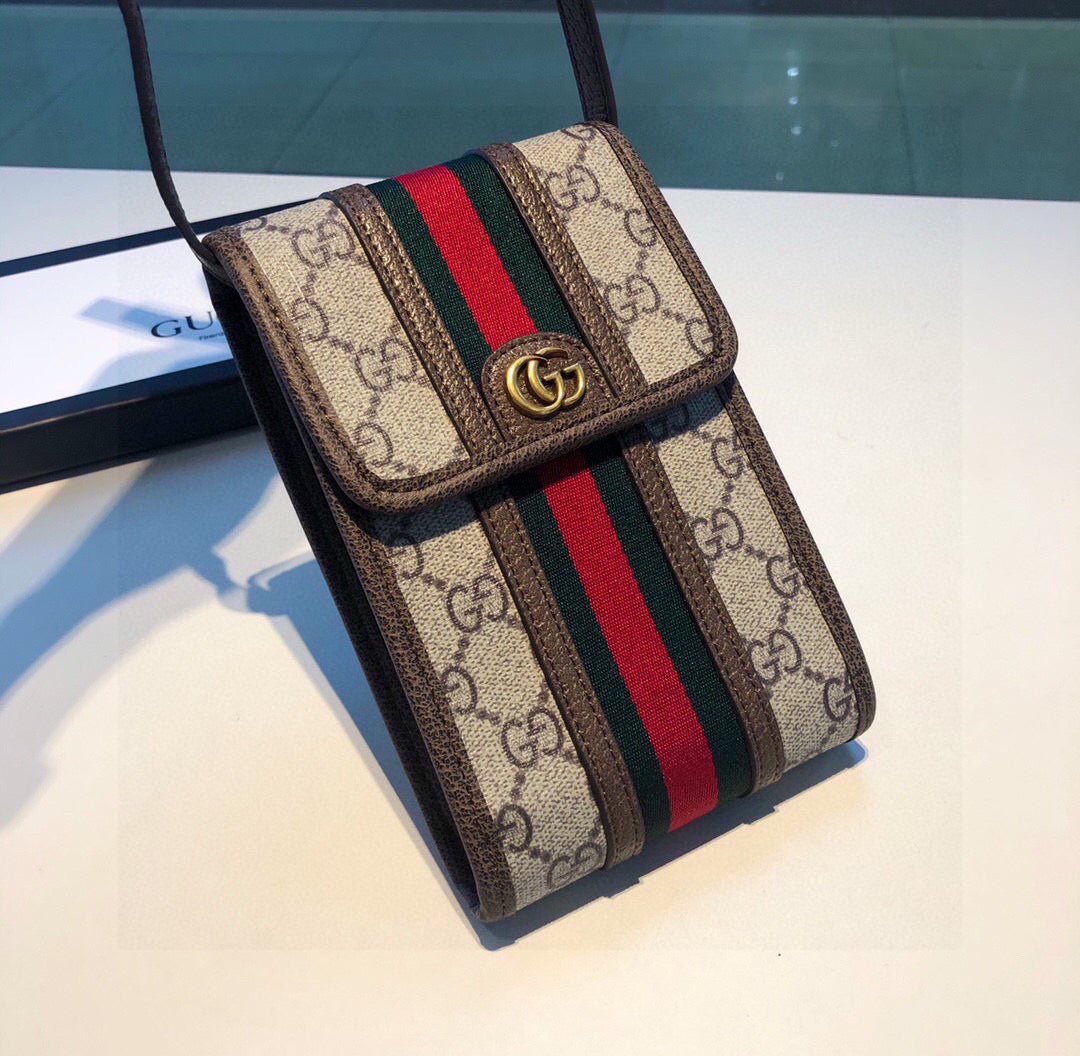 Streifen braune Telefontasche