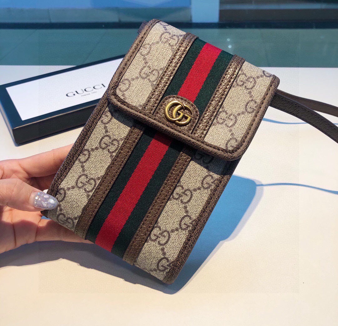 Streifen braune Telefontasche