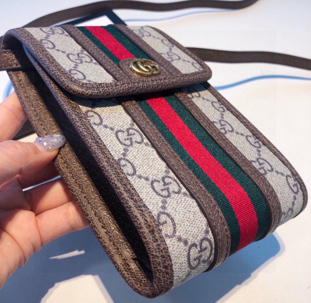 Streifen braune Telefontasche