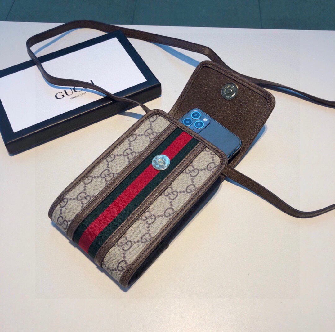 Streifen braune Telefontasche