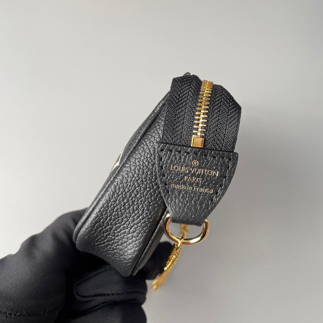 Schwarze Mini -Modetasche