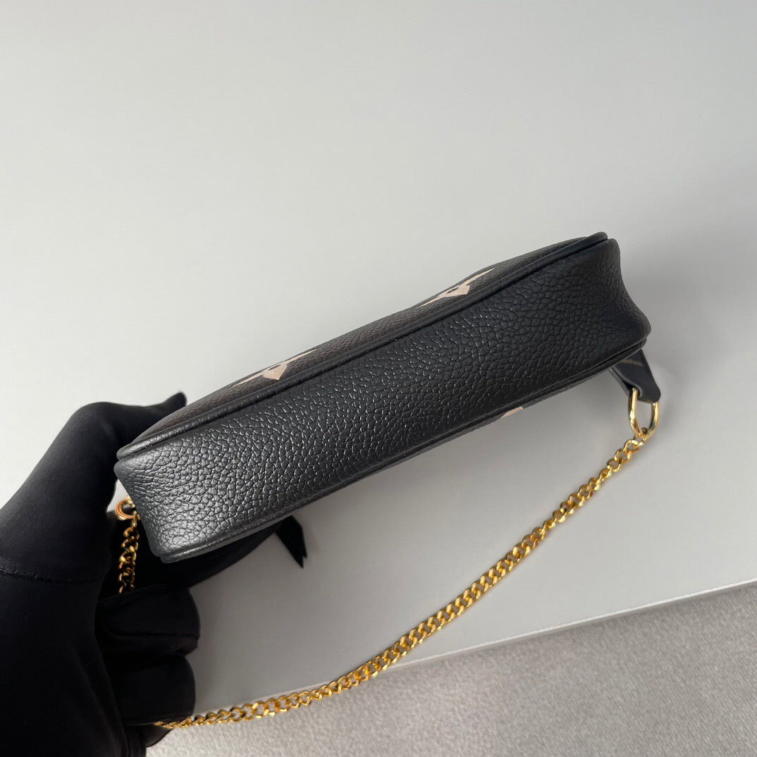 Schwarze Mini -Modetasche