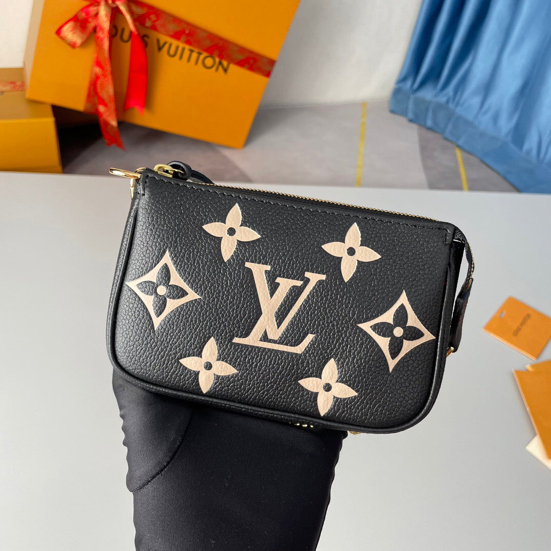 Schwarze Mini -Modetasche