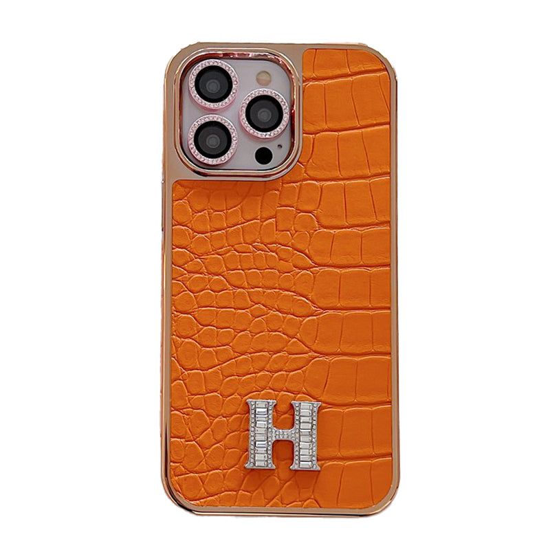 Herm Diamond Logo Rose Gold iPhone Case