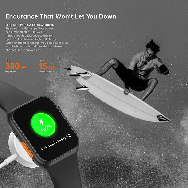 NOVO Ultra Watch Men Smart Watch Series 8 NFC Door Access SmartWatch para Android Apple Phone Watch Bands