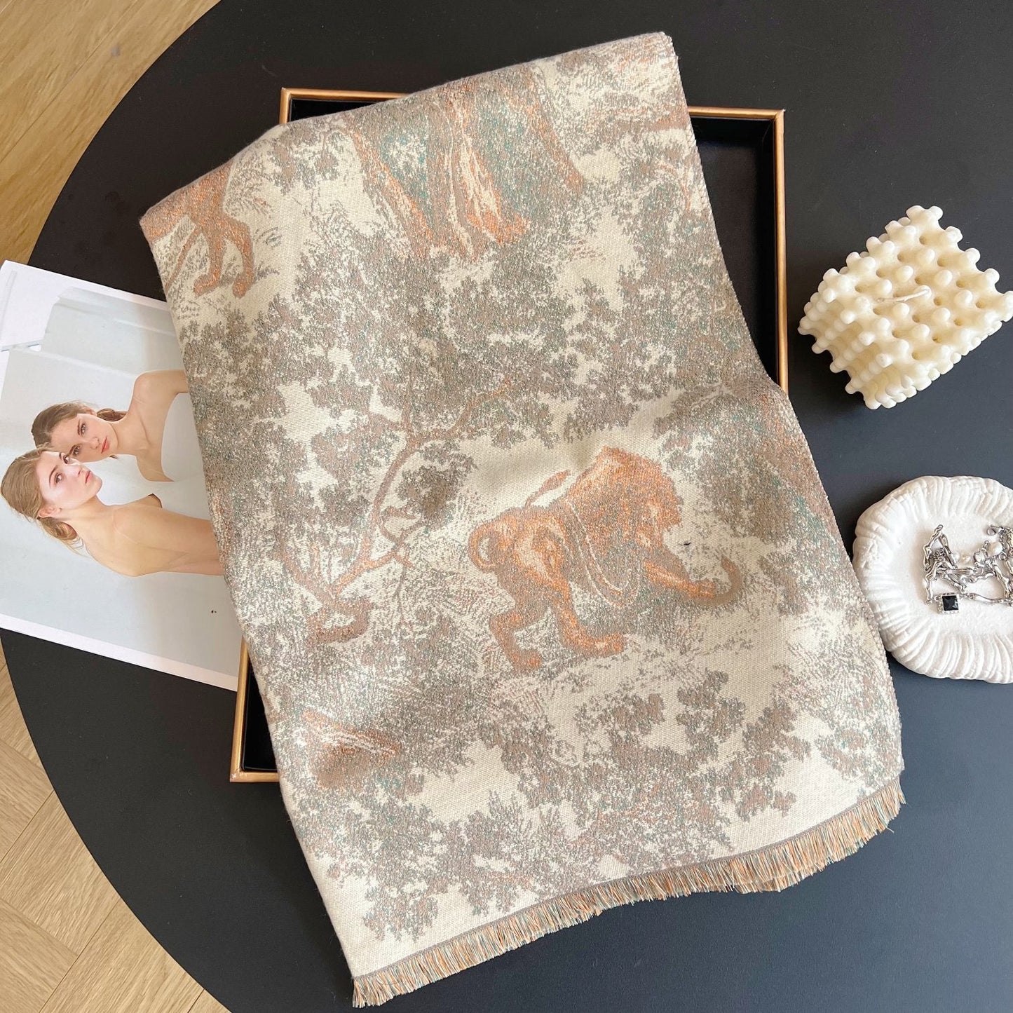 Animal Forest Cashmere Shawl-Scarf mysite