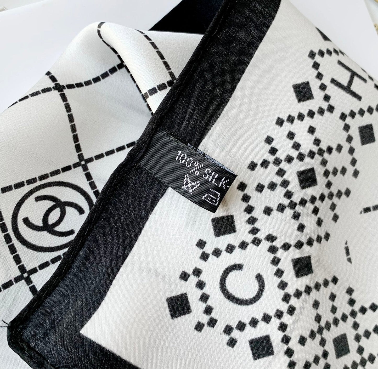 Elegant Rhombus Square Silk Scarf mysite