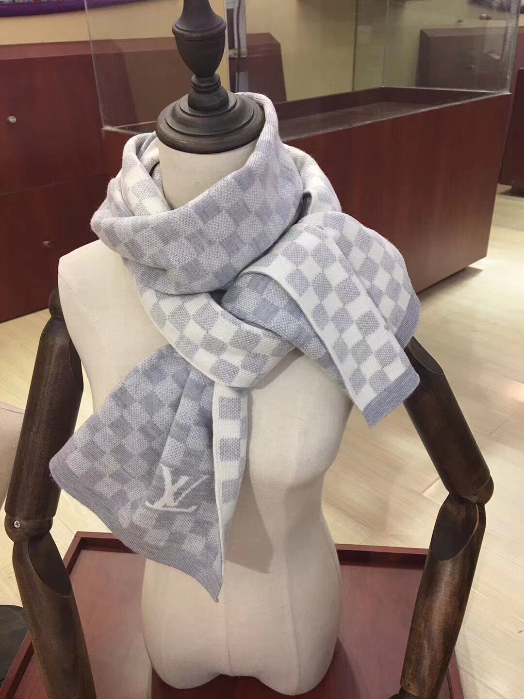 Classic Checkerboard Wool Warm Scarf mysite