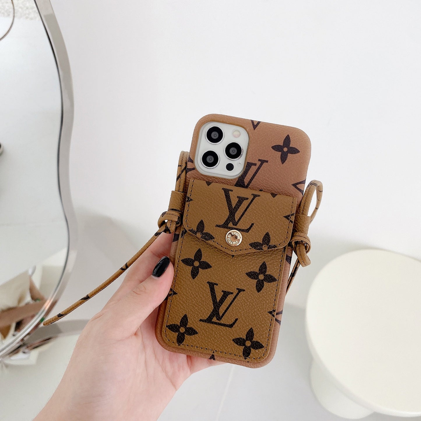 Lou Leather Chain iPhone Case