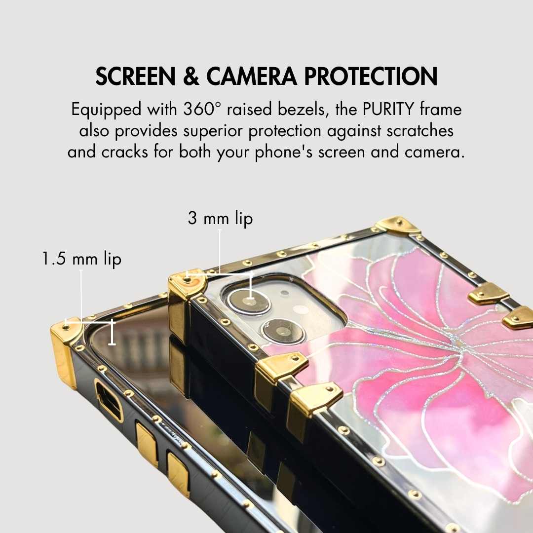 Samsung Case z obročem "roza hibiskus"