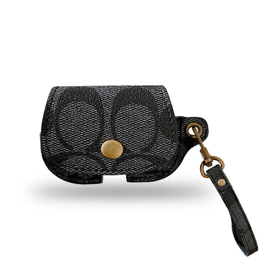 Coach de couro AirPods Pro Case Black-CC231215