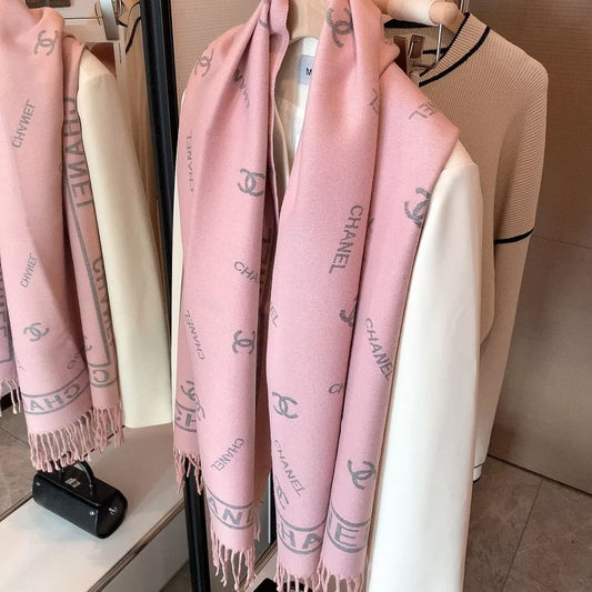 Simple Logo Letter Cashmere Scarf Shawl mysite