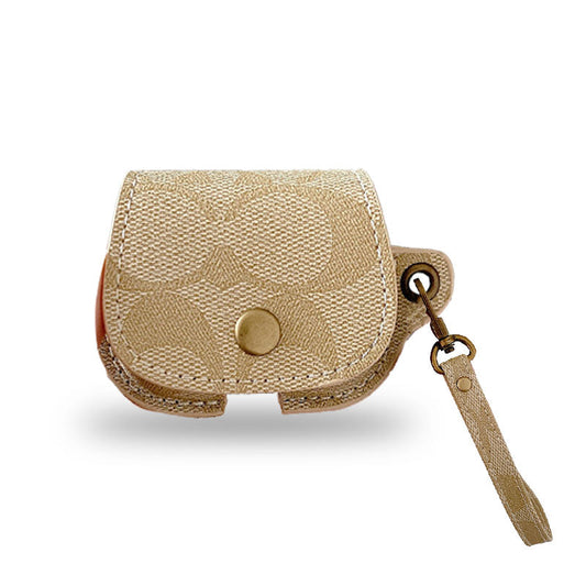 Coach de couro AirPods 3ª geração Case White-CC231215