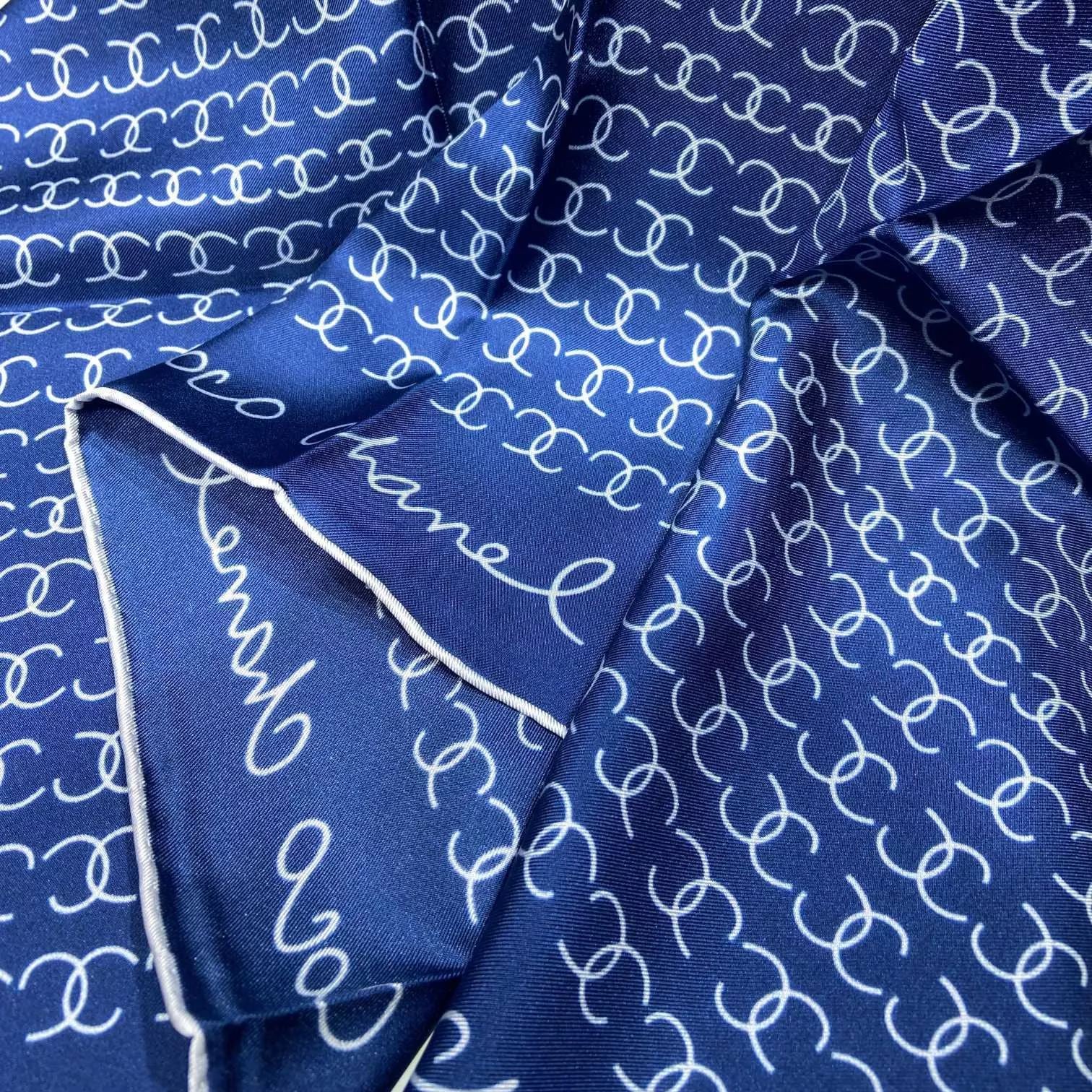 Hand-Painted Logo Square Silk Scarf mysite