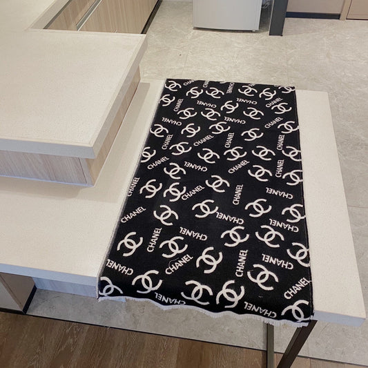 Monogram Letters Jacquard Cashmere Scarf mysite