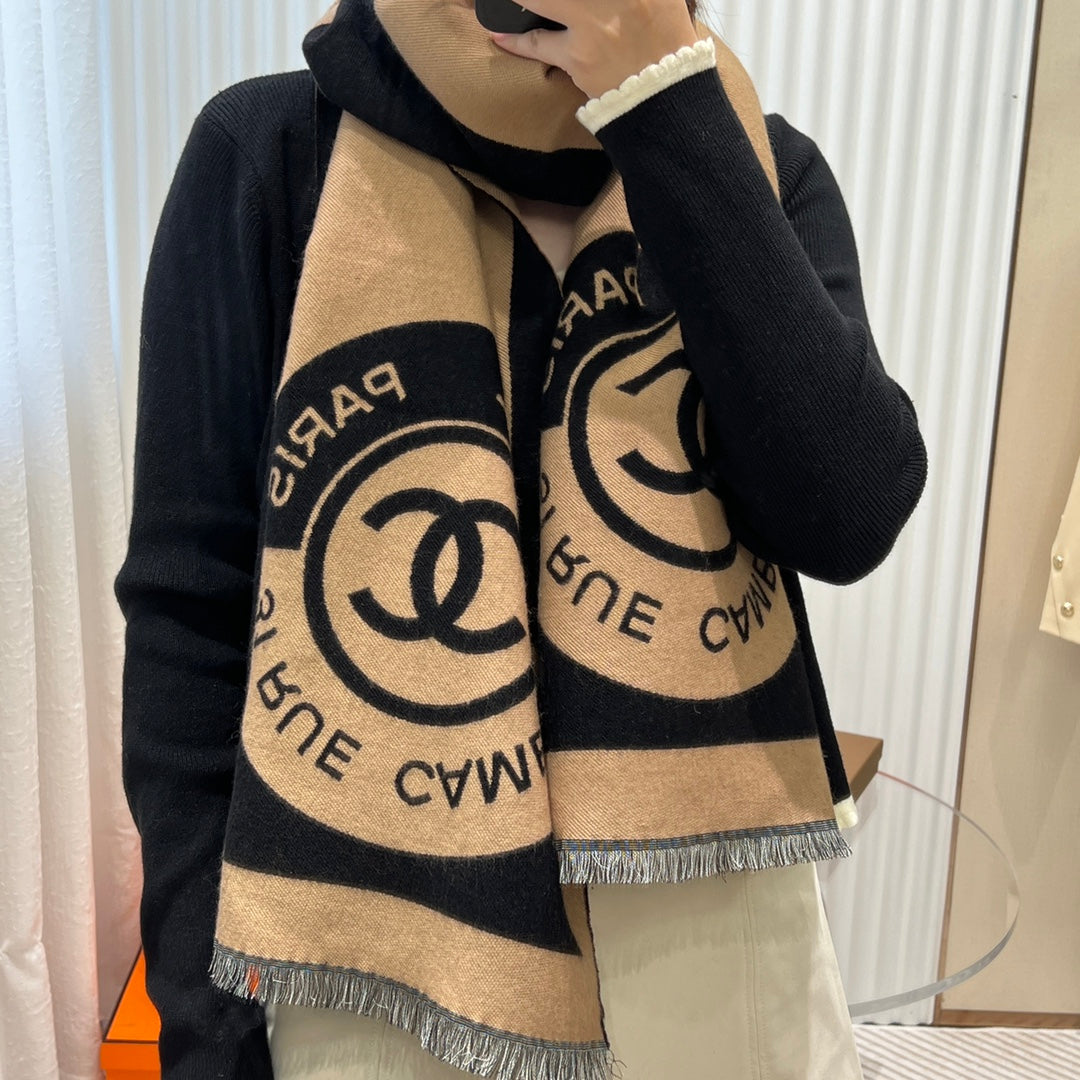 Elegant Water Ripple Cashmere Scarf Shawl mysite