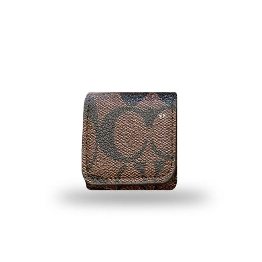 Coach de luxo AirPods Casos Brown-YH240425 escuro
