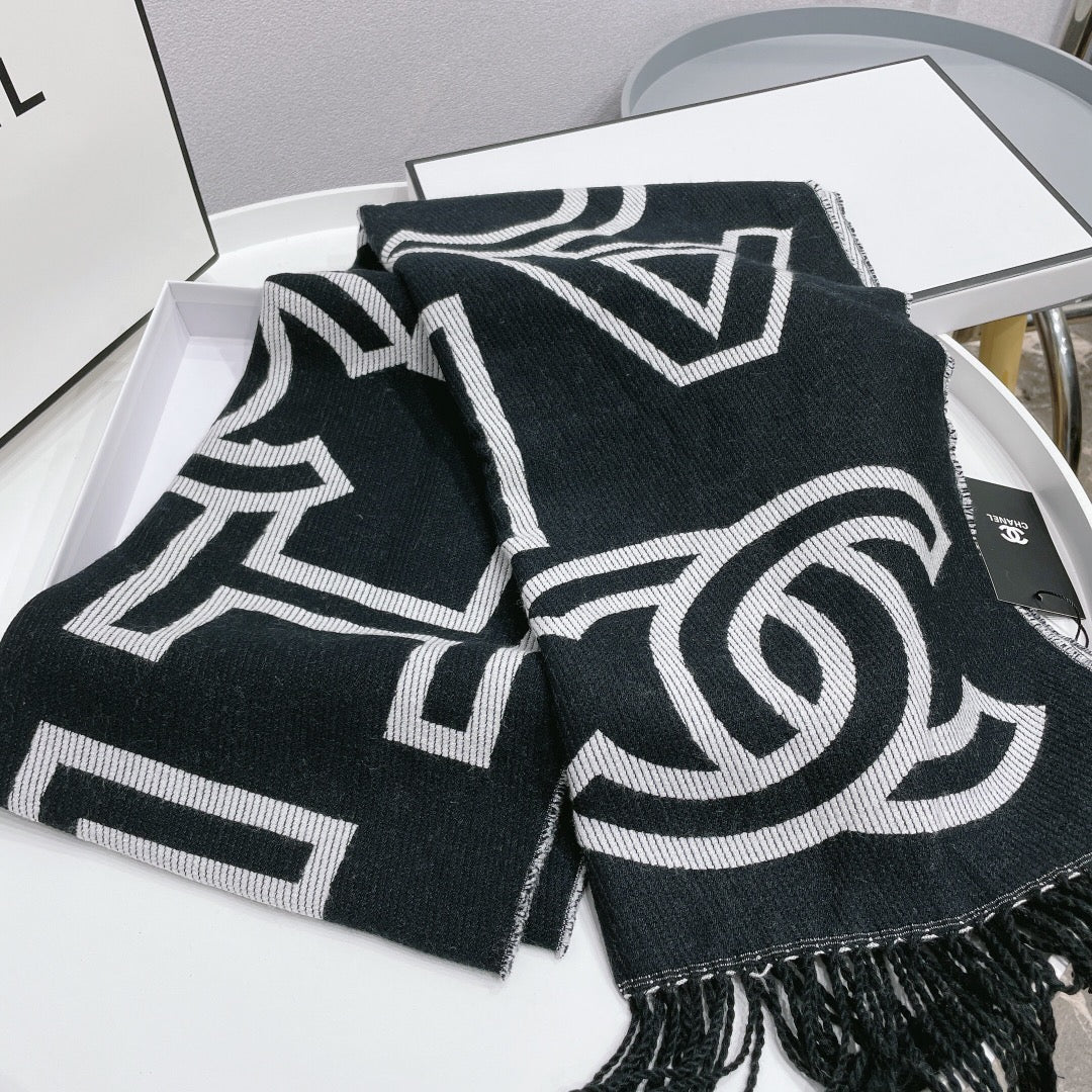Temperament Twill Logo Jacquard Scarf Shawl mysite